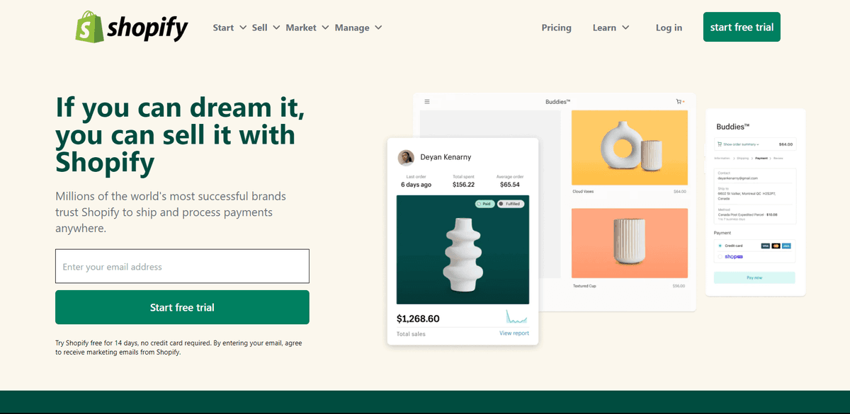 Shopify UI Clone